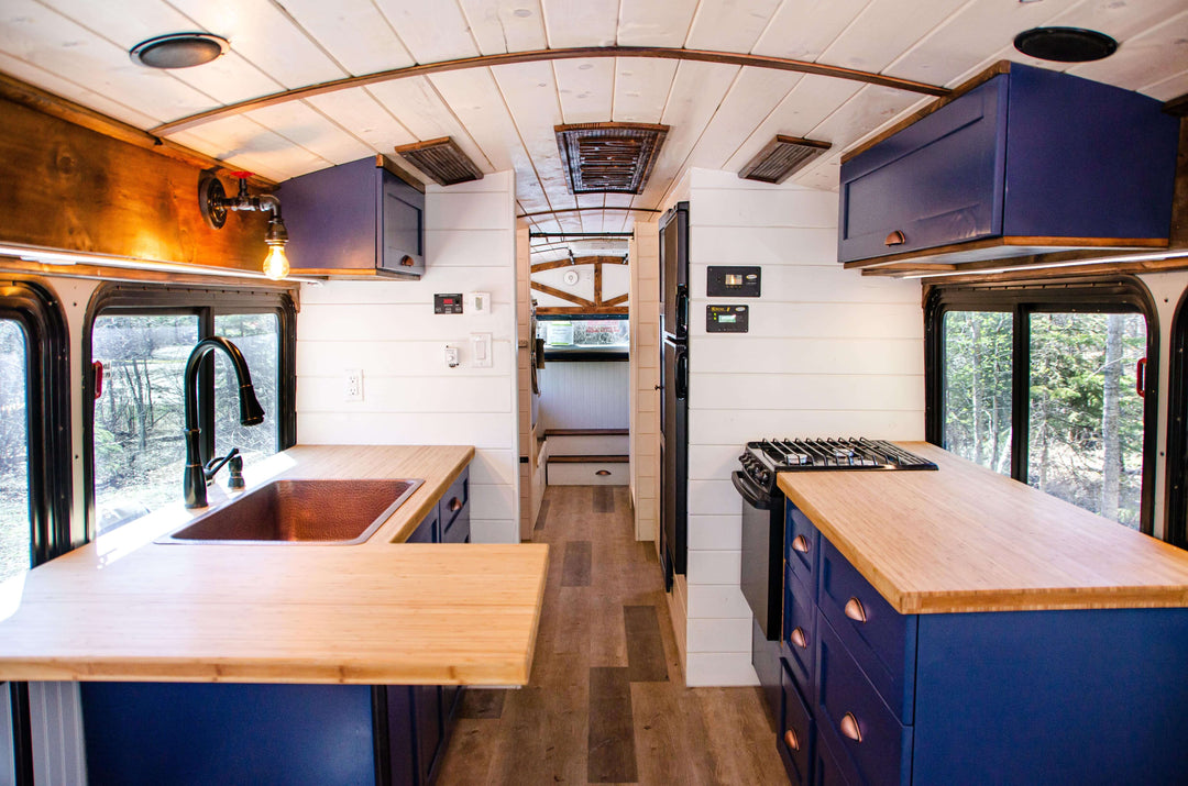 5 Window Bus Skoolie Conversion Gallery | 2Pines Upfitters