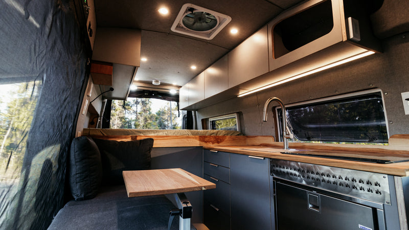 Van Gogh Ford Transit 148 camper van conversion by 2Pines Upfitters, photo 4