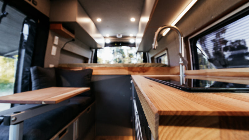 Van Gogh Ford Transit 148 camper van conversion by 2Pines Upfitters, photo 5