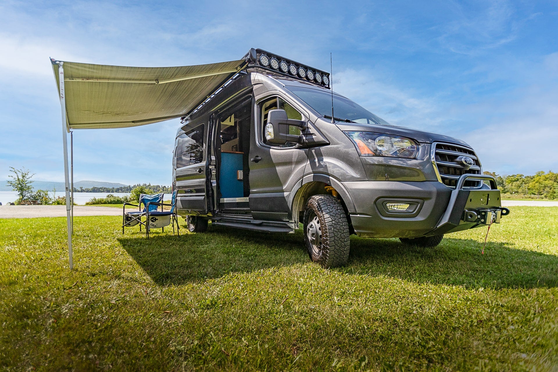 Ford transit conversion exterior photo shot